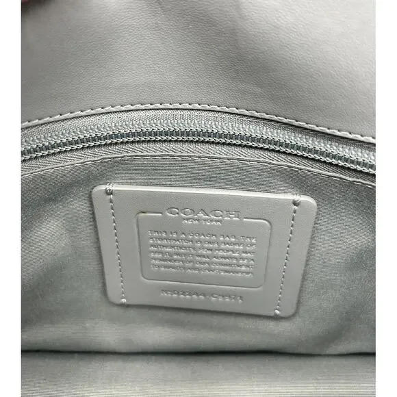 Authentic Coach Turner Leather Flap Crossbody Bag Purse Pale Lime Green C9971 - Picture 4 of 5